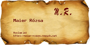 Maier Rózsa névjegykártya